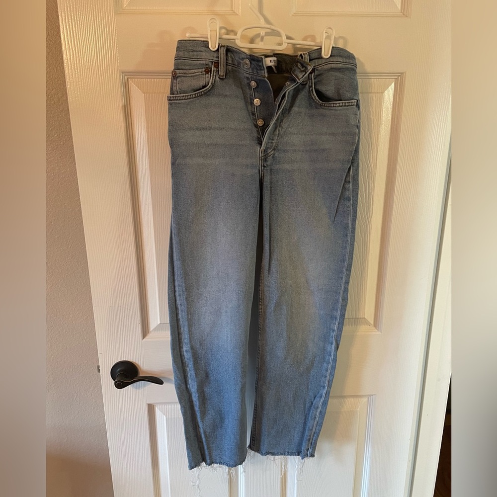 Re/Done High Rise Stovepipe Jeans